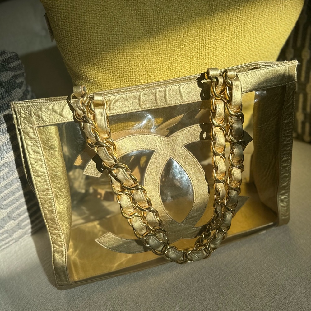 Chanel Gold Luxe Tote with Chain Handle